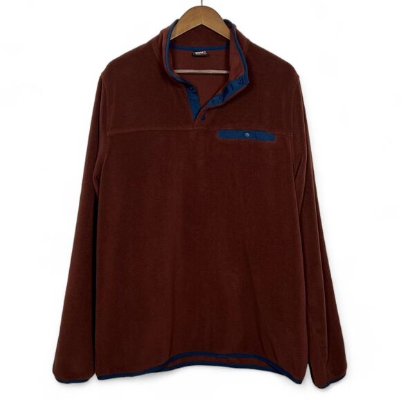 32 Degrees Other - 32 Degrees Men's Large 1/4 Snap Long Sleeve Rust Red Hiking Fleece Pullover